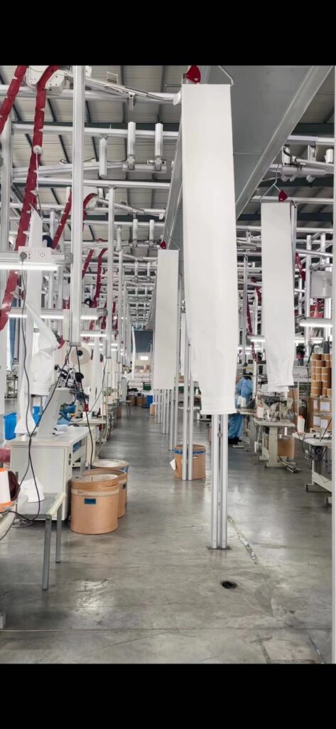 High temperature filter bags manufacturing facility