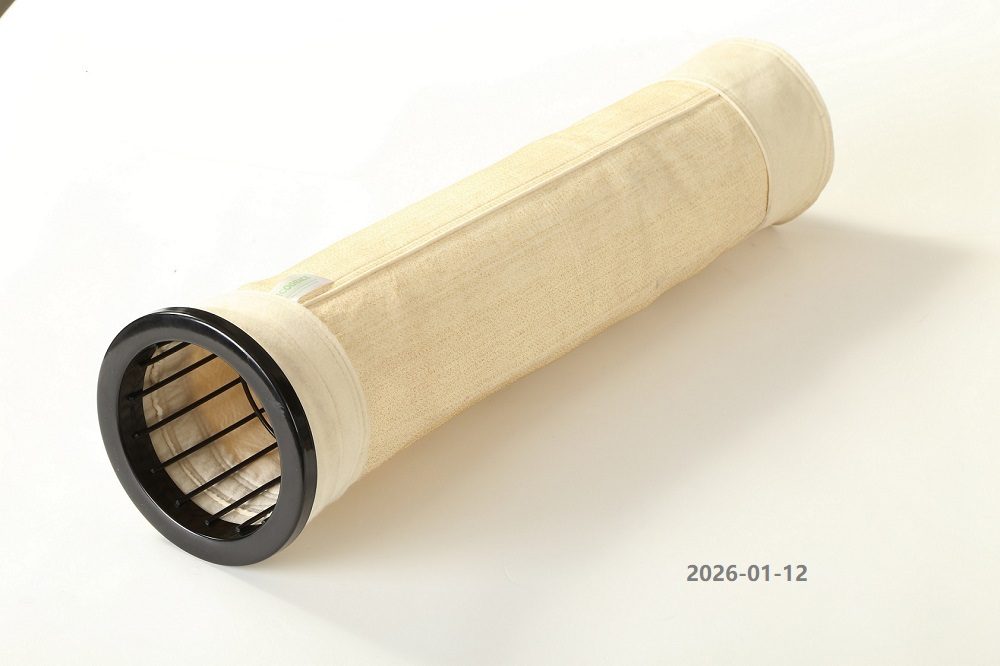 Complete guide to baghouse filter bags for industrial dust collection systems showing NOMEX, PTFE, PPS and Fiber Glass filter bag options